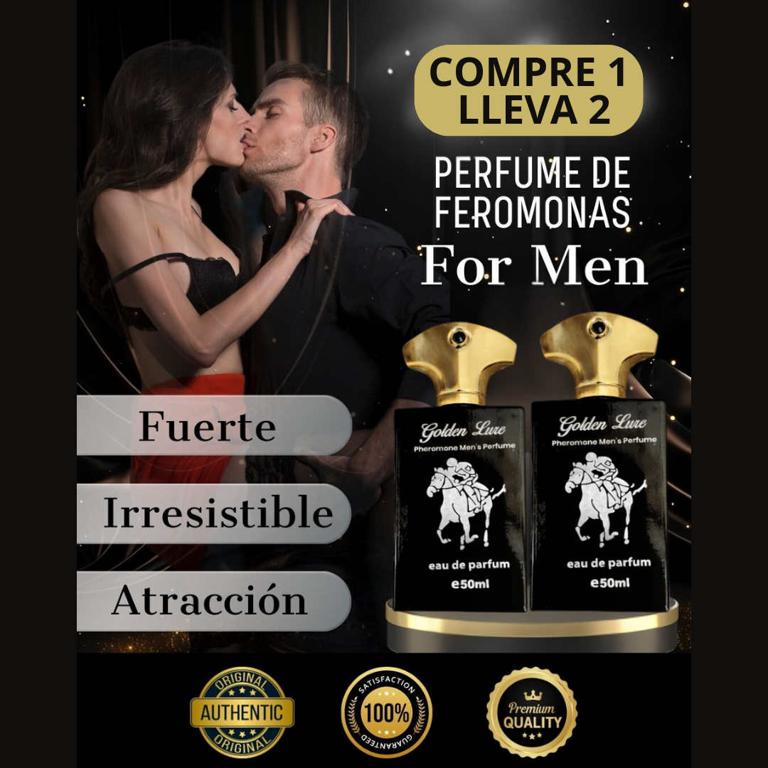 COMPRE 1 Y LLEVATE 2 - PERFUME GOLDEN LURE FEROMONAS - Diseñado para atraer a las mujeres